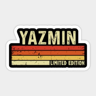 Yazmin Name Vintage Retro Limited Edition Gift Sticker